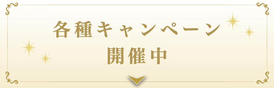 各種キャンペーン開催中